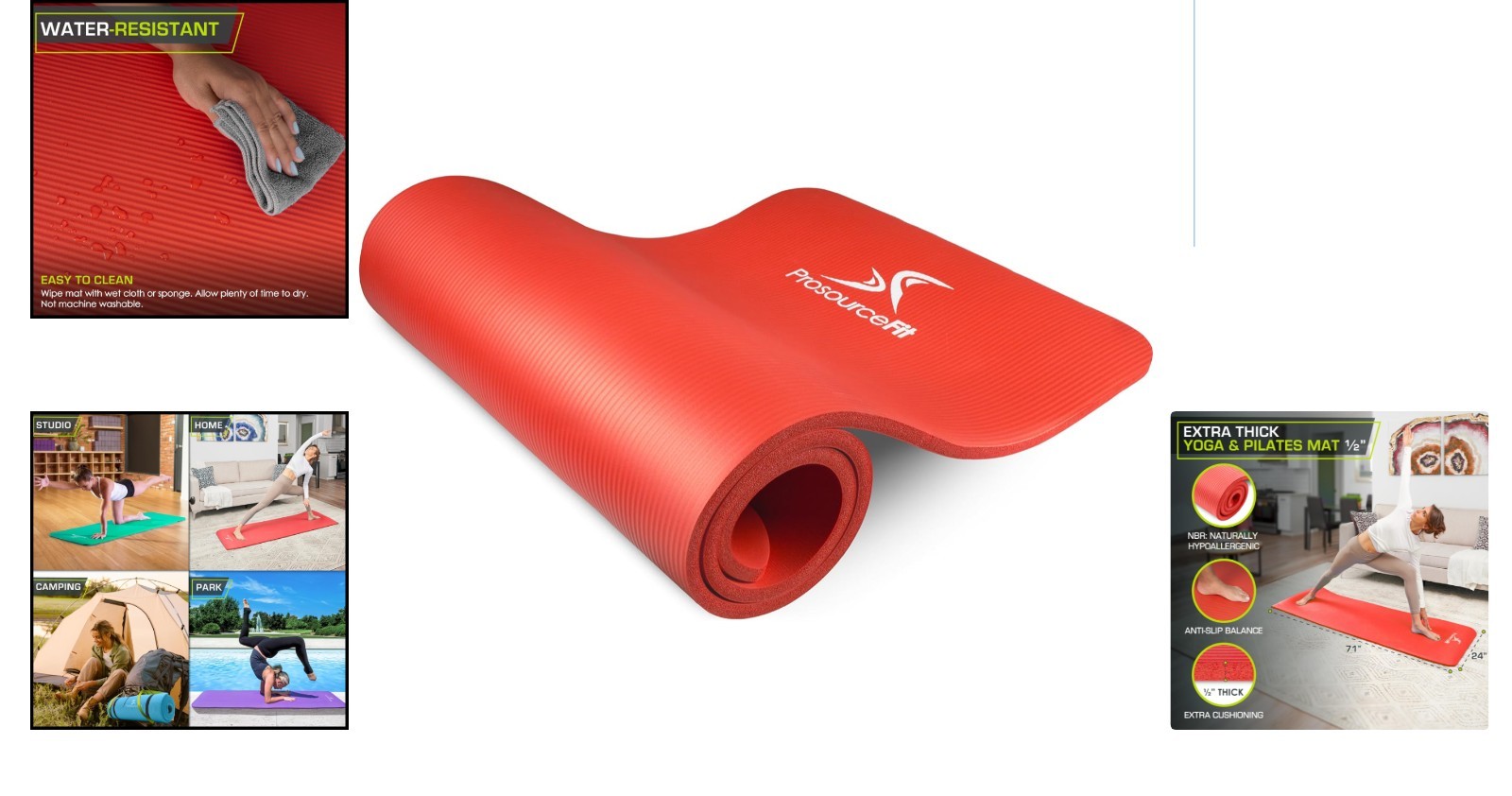 Extra Thick Yoga & Pilates Mat – 71&Prime; Long, Non-Slip, Comfort Foam Options