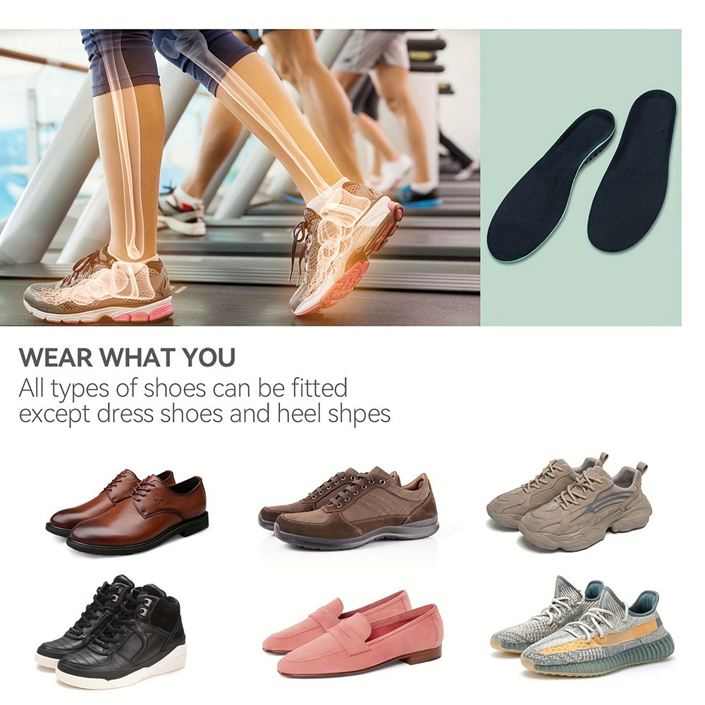 Shock-Absorbent Stable Insoles with Arch Support Designed for Both Men And Women