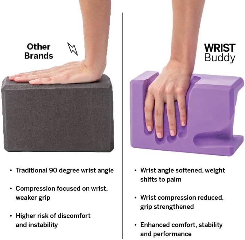 Bloques yoga 2 pzs (Izq + Der) EVA ergonomicos alivio muneca agarre doctor