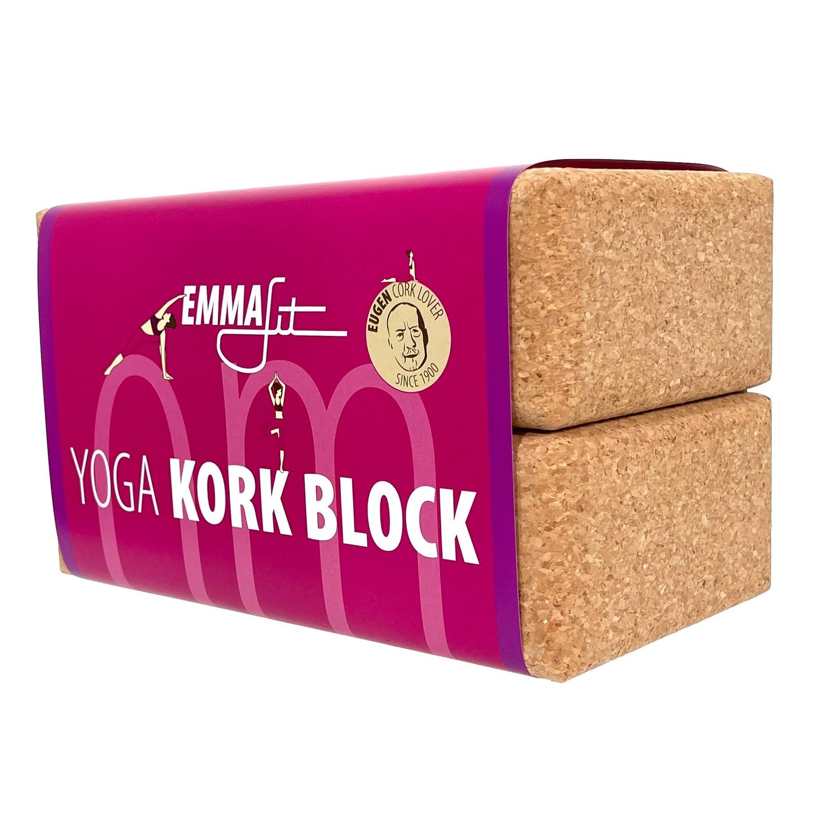 Cork Yoga Block 65mm Set of Two Blocks Natural Cork