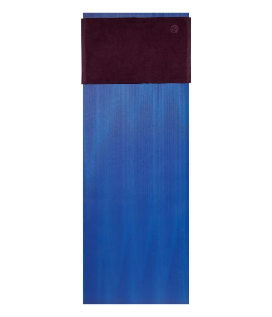 Manduka eQua Hot Hand Towel – 16&Prime; Double-Knit Microfiber x 26.5&Prime;, Acai