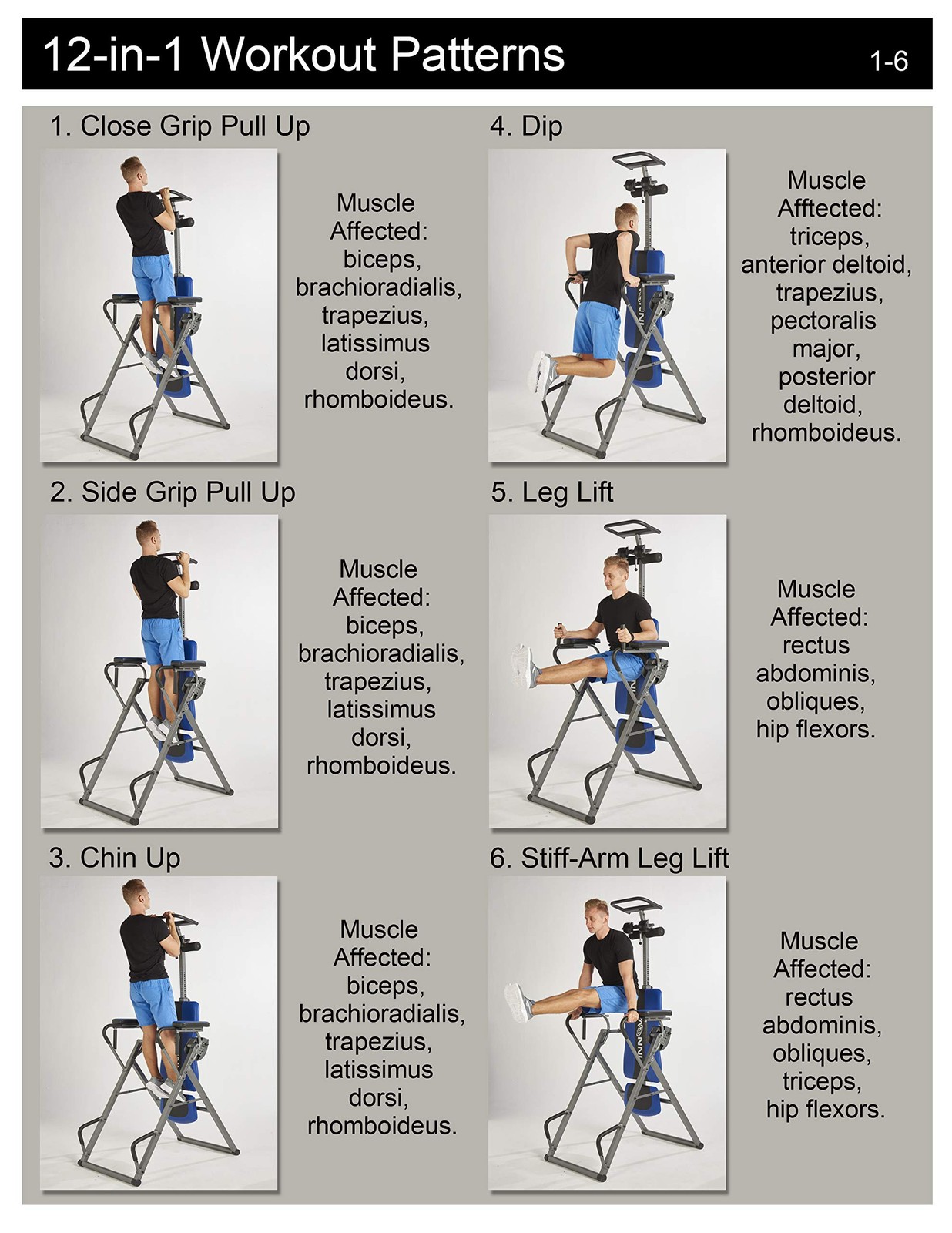 Innova ITP1000 12-in-1 Inversion Table with Power Tower Workout Station