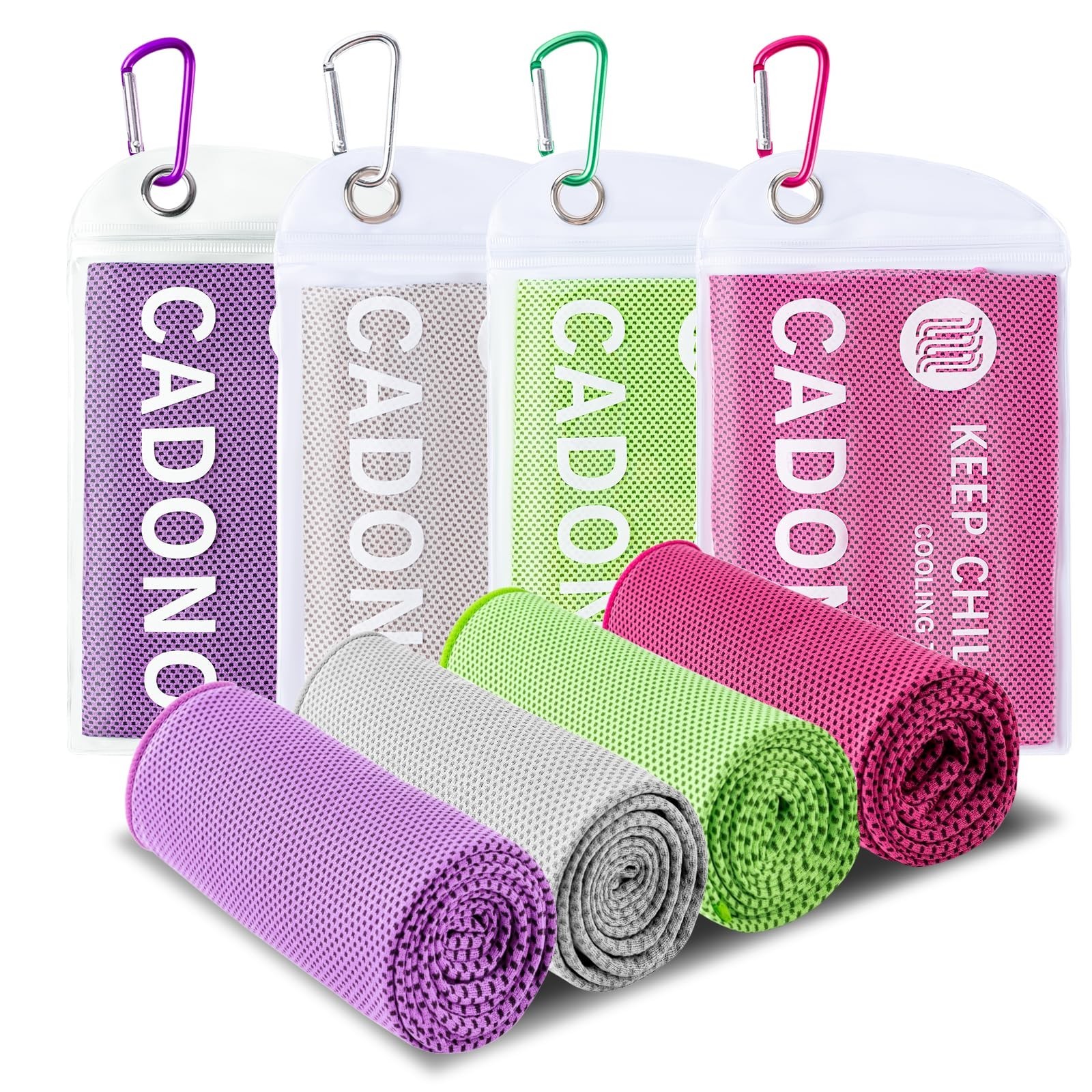 4 Pack Cooling Towel (40&Prime;x12&Prime;), Soft Breathable Chilly Towel, IceTowel, Micro…