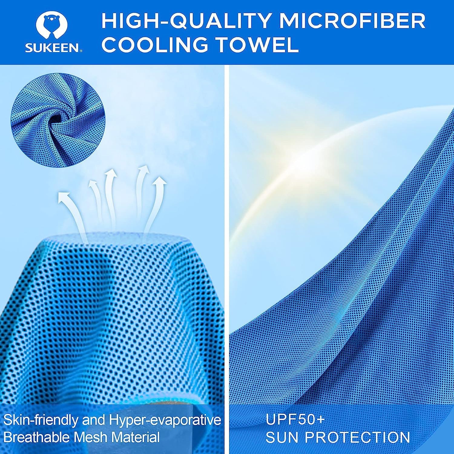 3Pcs Instant Cooling Towel Ice Cold for Gym Yoga Running – Soft 30x100cm hjr