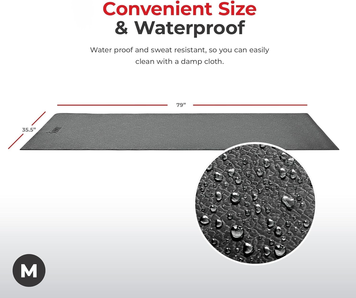 Non-Slip Home Gym Mat – Workout Floor Protection Foam Pad for Treadmill, Bike…