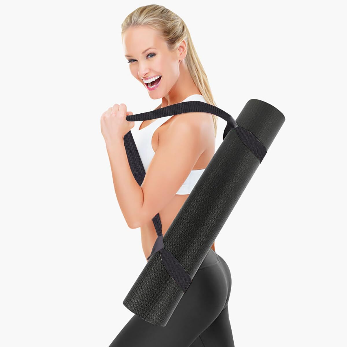 4 Pcs Yoga Mat Strap, Adjustable Yoga Mat Carrier Strap Yoga Mat Sling,