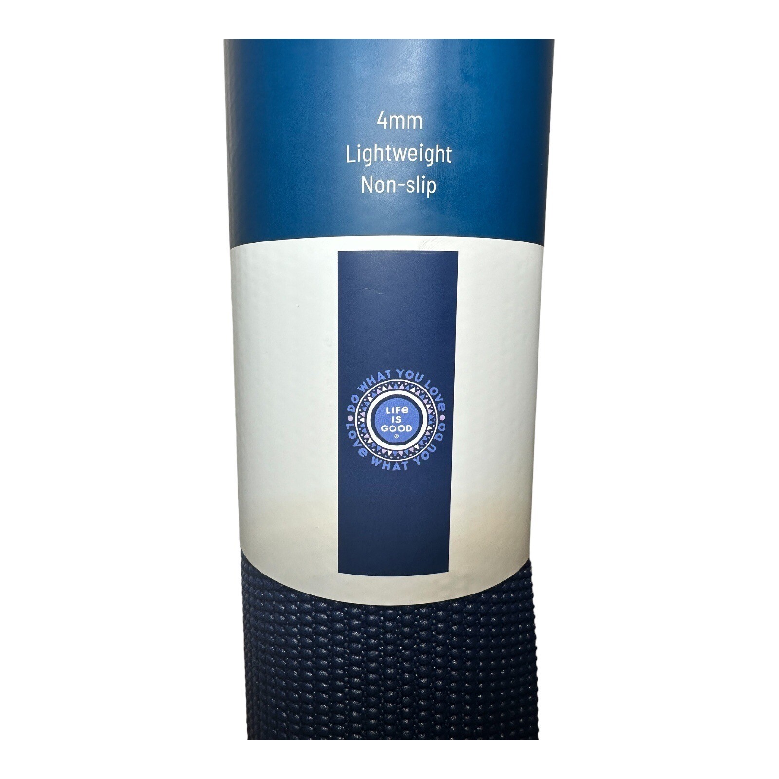 Life Is Good Navy Blue Lightweight Non Slip Yoga Mat Do What You Love 68” x 24&Prime;