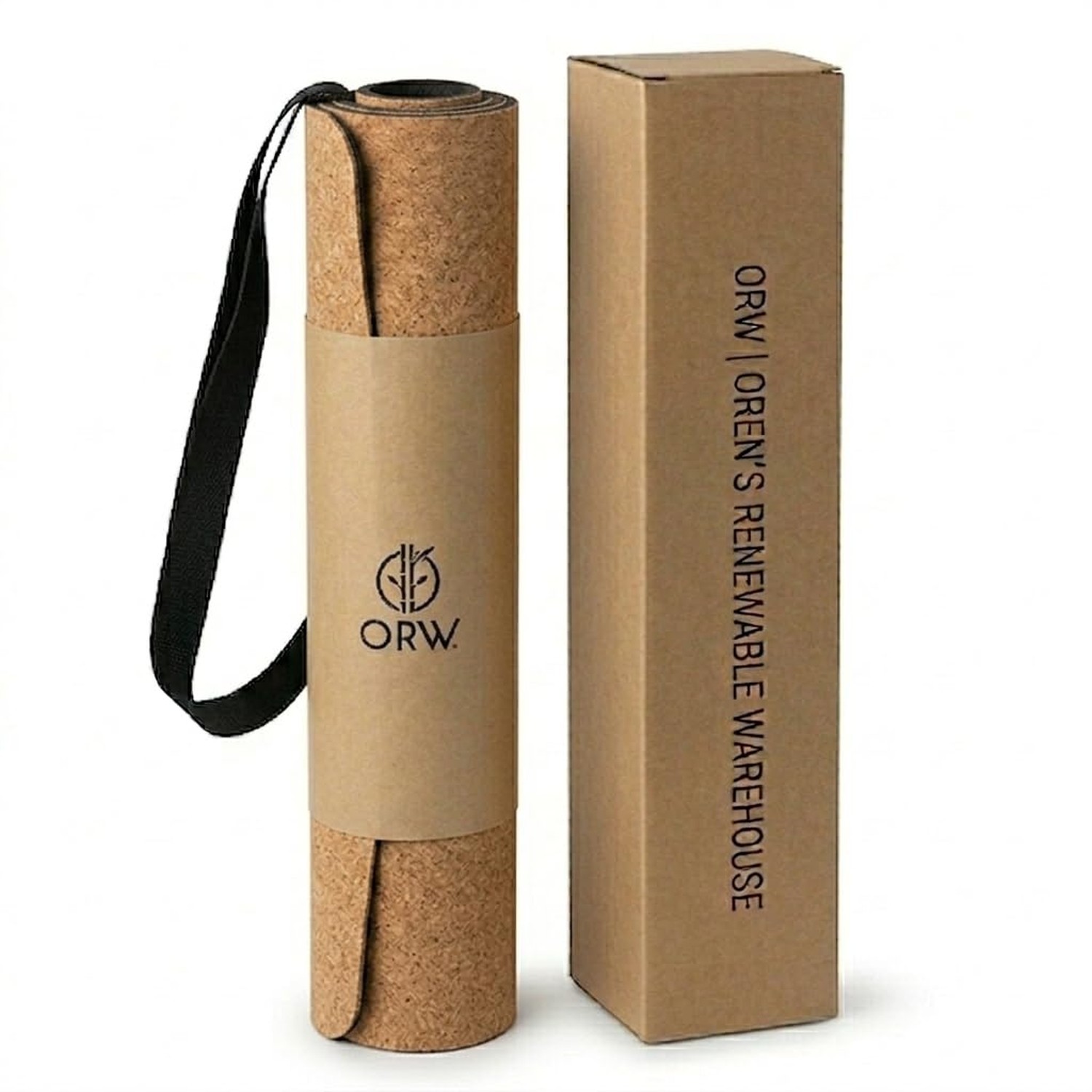 ORW Non Slip Hot Yoga Mat with Carrying Strap – Grip Surface & Natural Rubber…