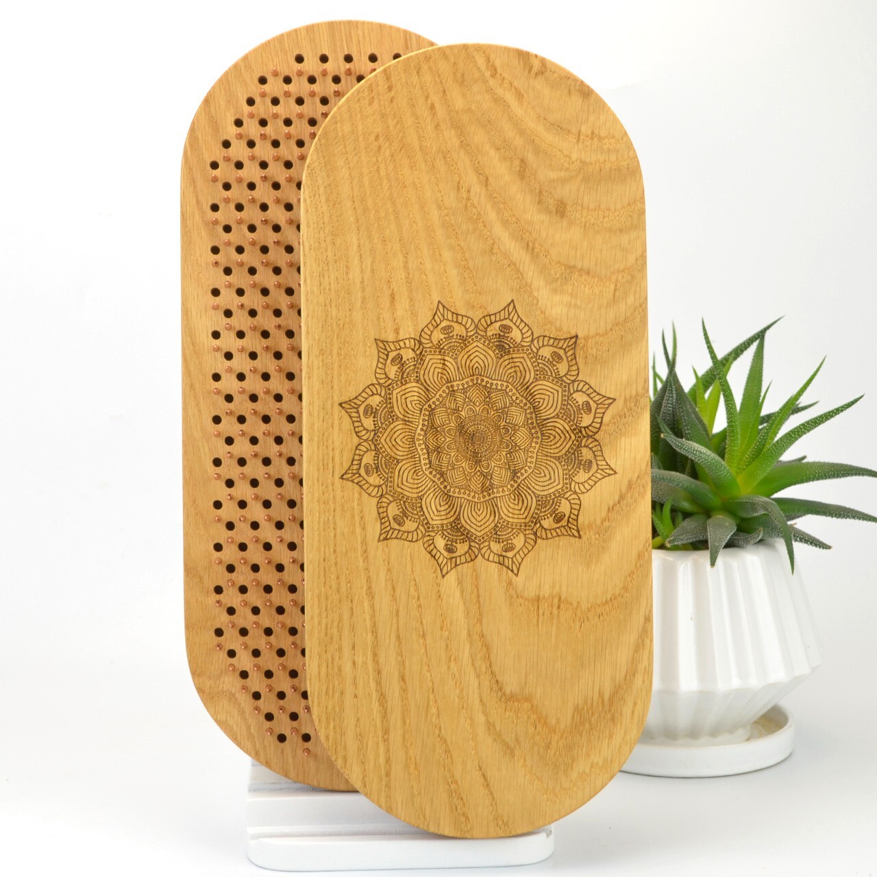 Oak Sadhu Board « Mandala » Copper Nails 10 mm/0.4 inch