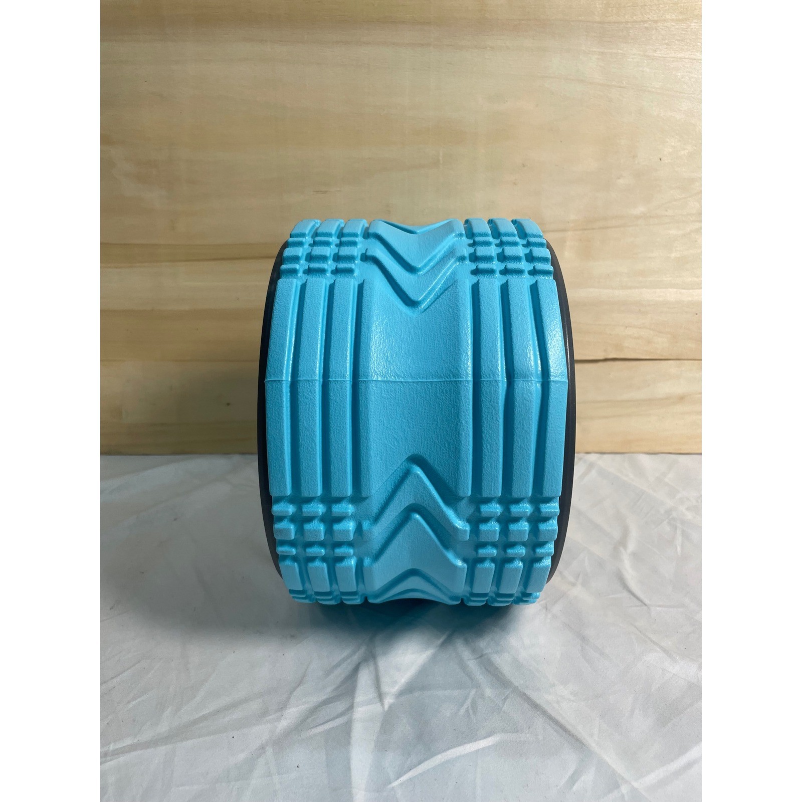 Luckcolor Yoga Wheel Blue Textured Back Roller for Flexibility and Balance