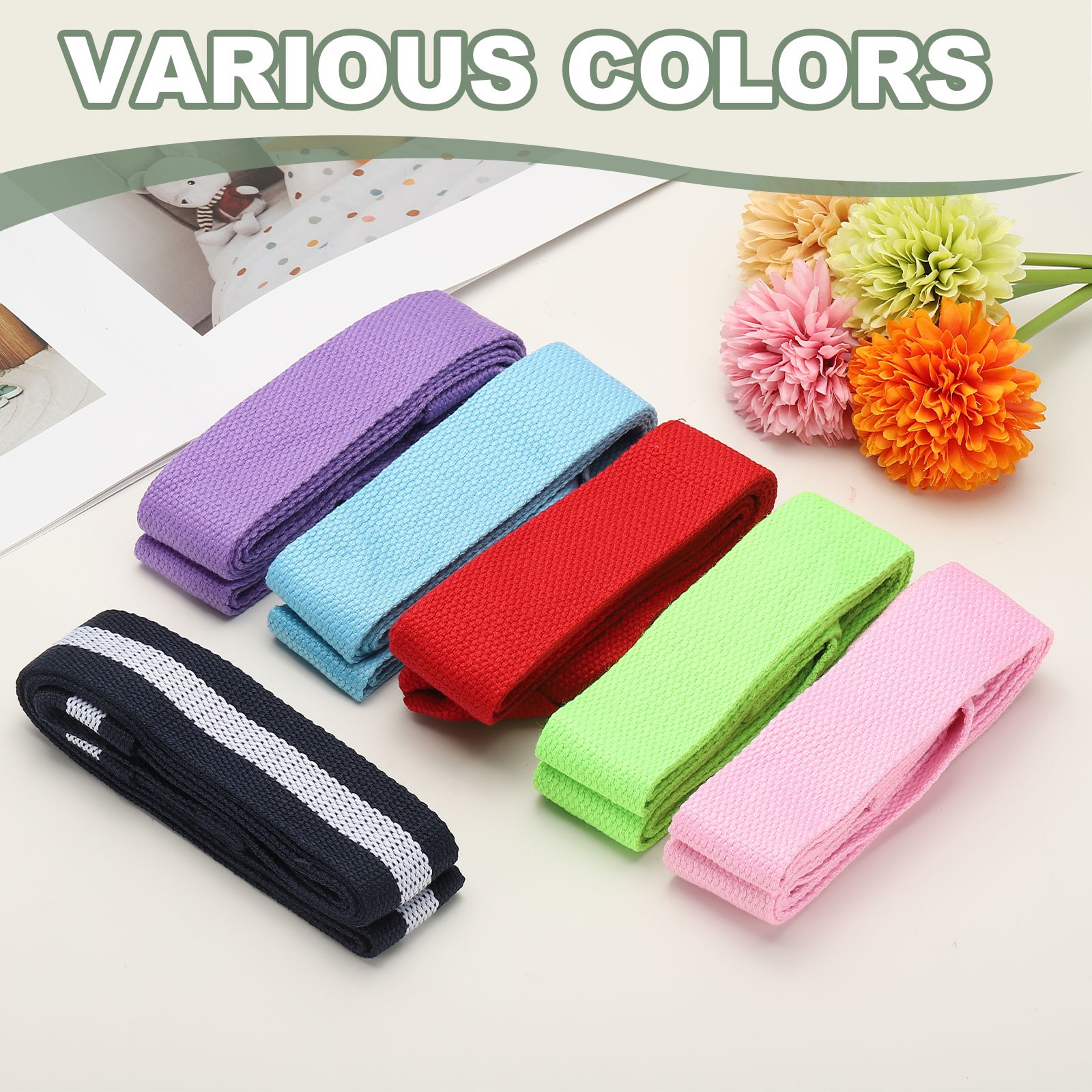 Yoga Mat Straps for Carrying, Adjustable Mat Holder, 2 Pcs & Black