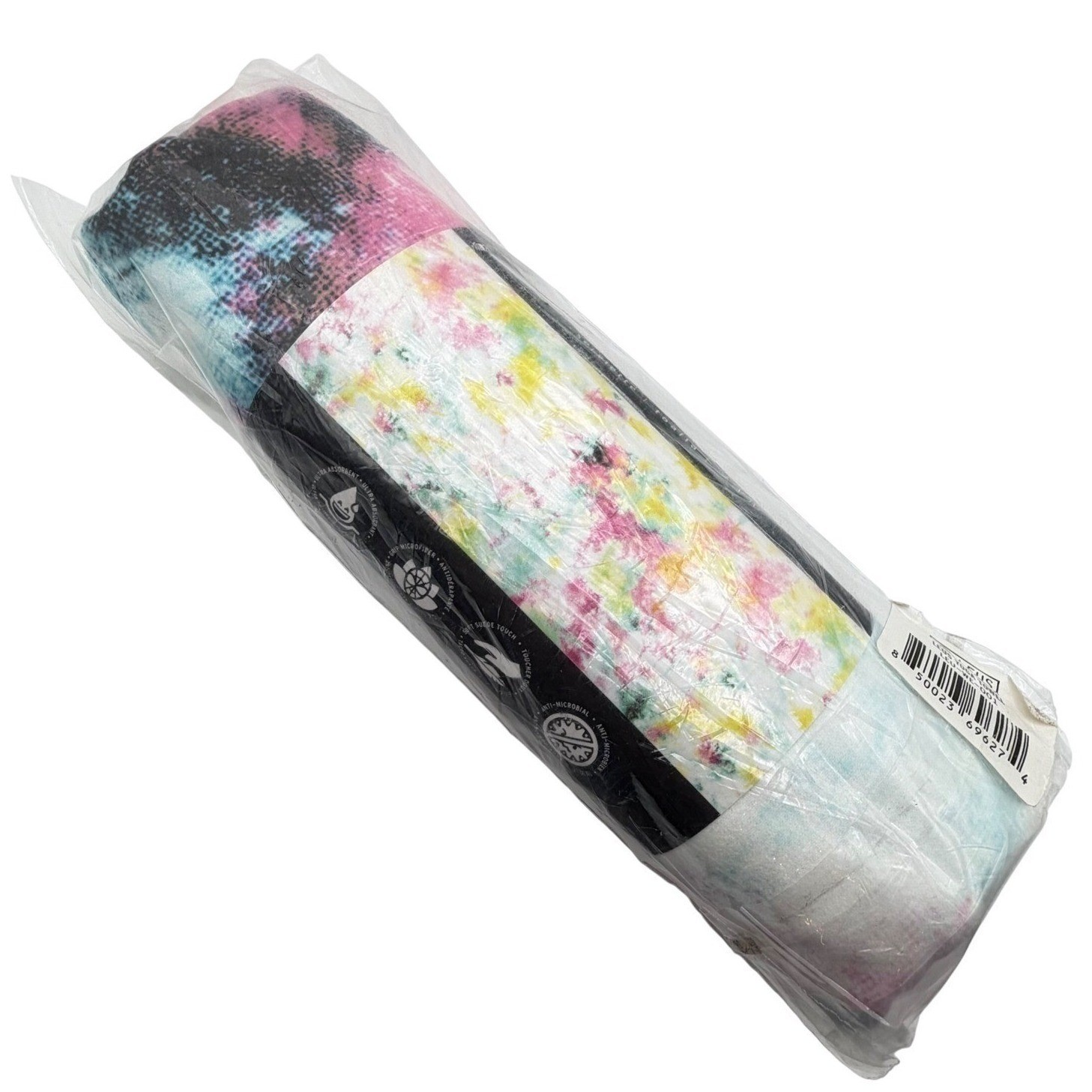 LEUS Pastel Tie Dye Yoga Towel Microfiber Ultra Absorbent Non-Slip 24×68 NEW