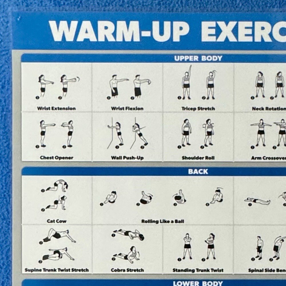 QuickFit Yoga Posters 4 Posters Stretching Warm-up Exercise Palace Learning