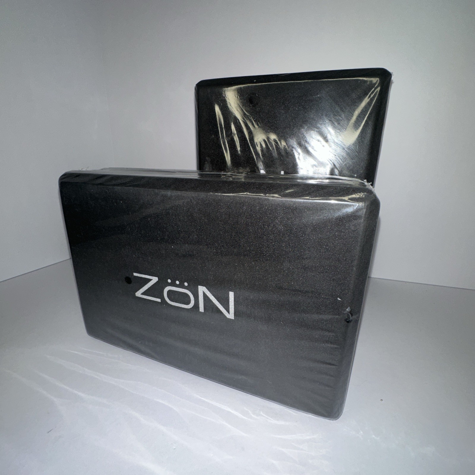 Yoga Block Zon Foam Workout Gym Black Set of 2 Fitness