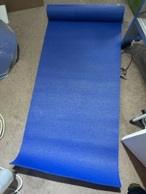 USED Yoga Mat 1/8&Prime; D x 24&Prime; W x 66&Prime;L , Blue (S)