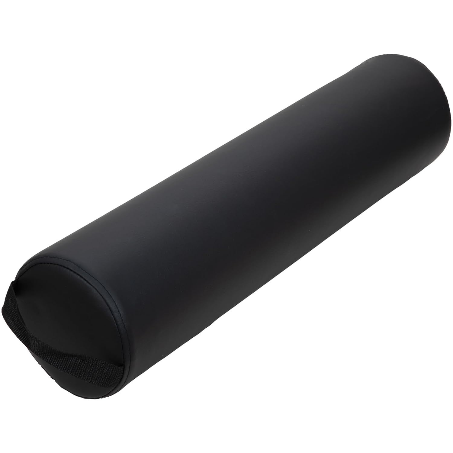 ForPro Black Full Round Bolster Pillow – Oil & Stain-Resistant Support for Yoga