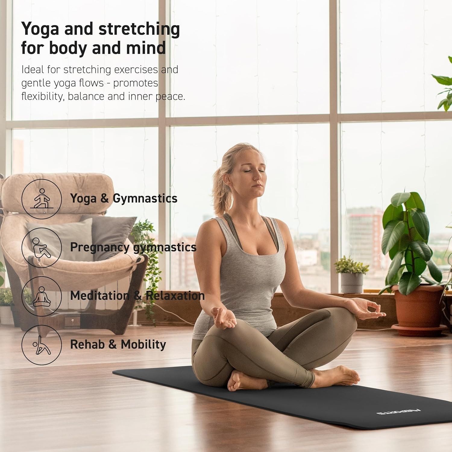 Versatile Extra Thick Yoga Mat – Non-Slip NBR Foam for Comfortable Training
