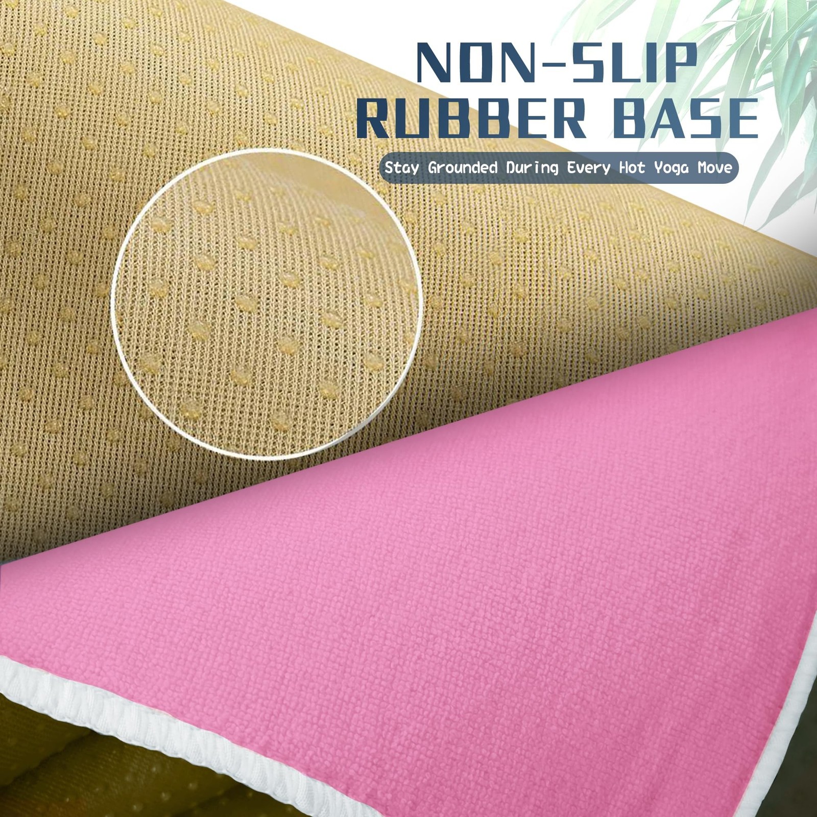 Hot Yoga Towel Non-Slip,Thick & Soft Yoga Mat Towel, Sweat Absorbent, with Gr…