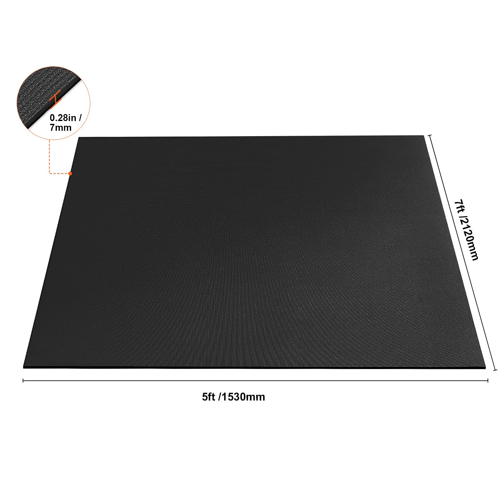 Exercise Mat Non Slip Yoga Mat Gym Fitness Pilate Workout Mat (7x5ft)