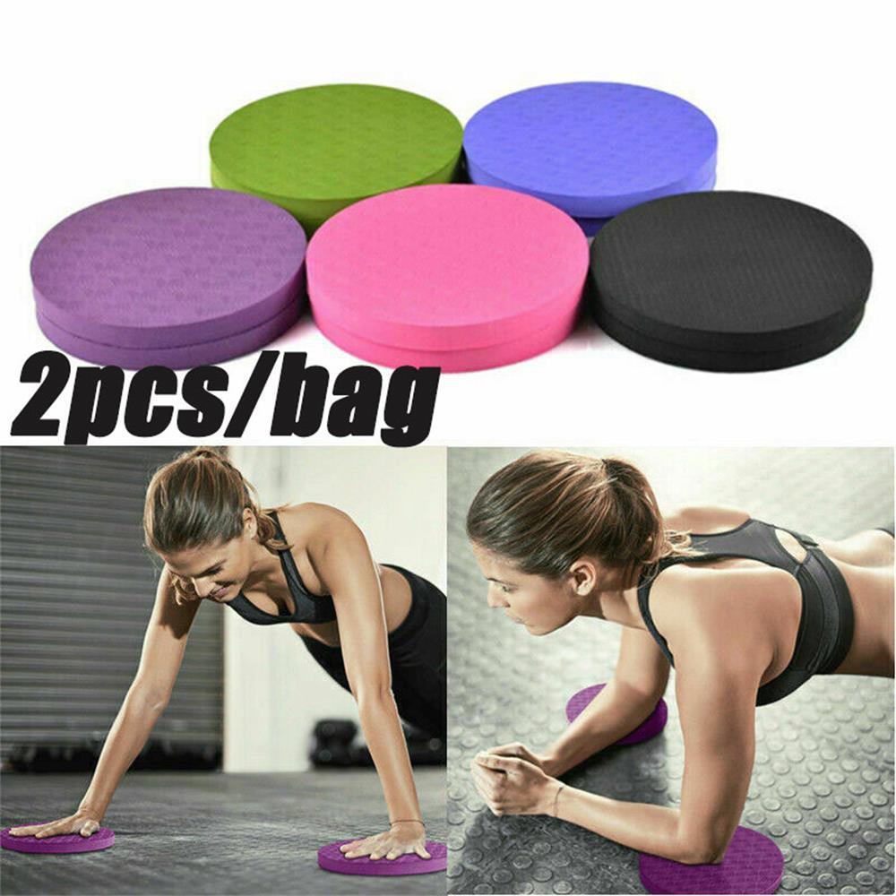 1pair Thick Round EVA Foam Yoga Knee Pad Elbow Fitness Non-Slip Home Fitness