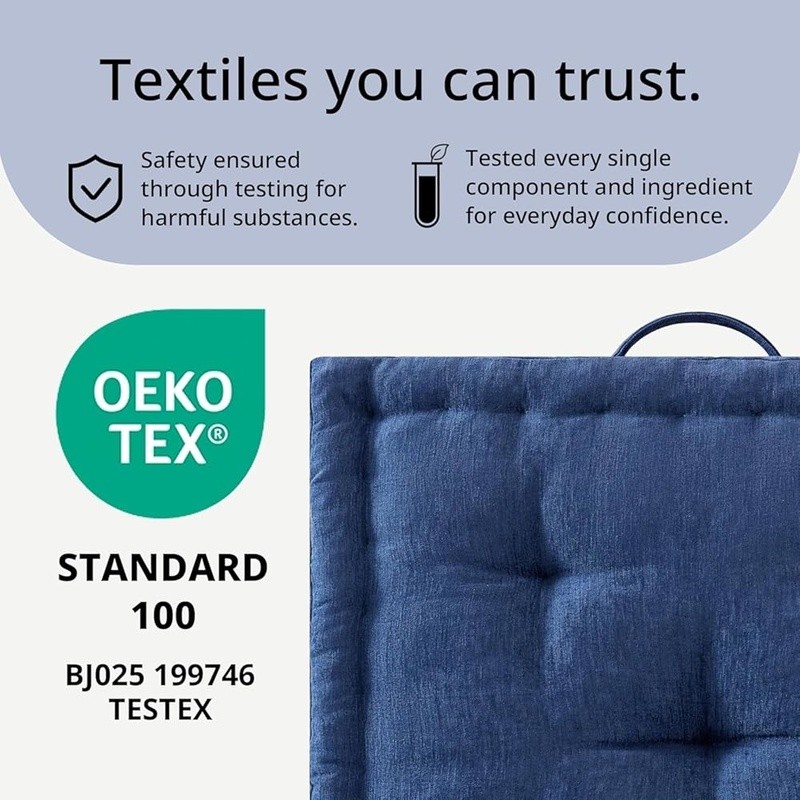 Large Floor Cushion Tufted Meditation Pillow Yoga Support Portable Handle New