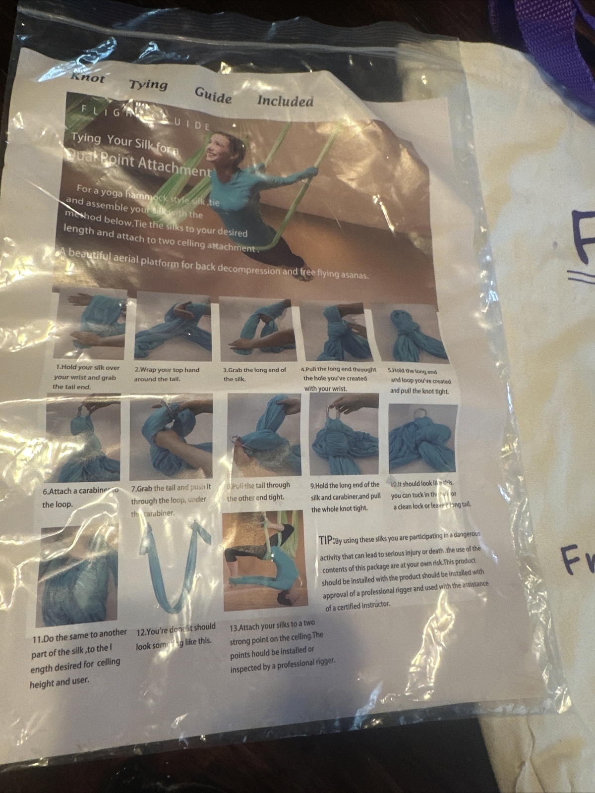 F.Life Aerial Yoga Hammock 5.5 Yards Premium Aerial Silk Fabric Yoga Swing