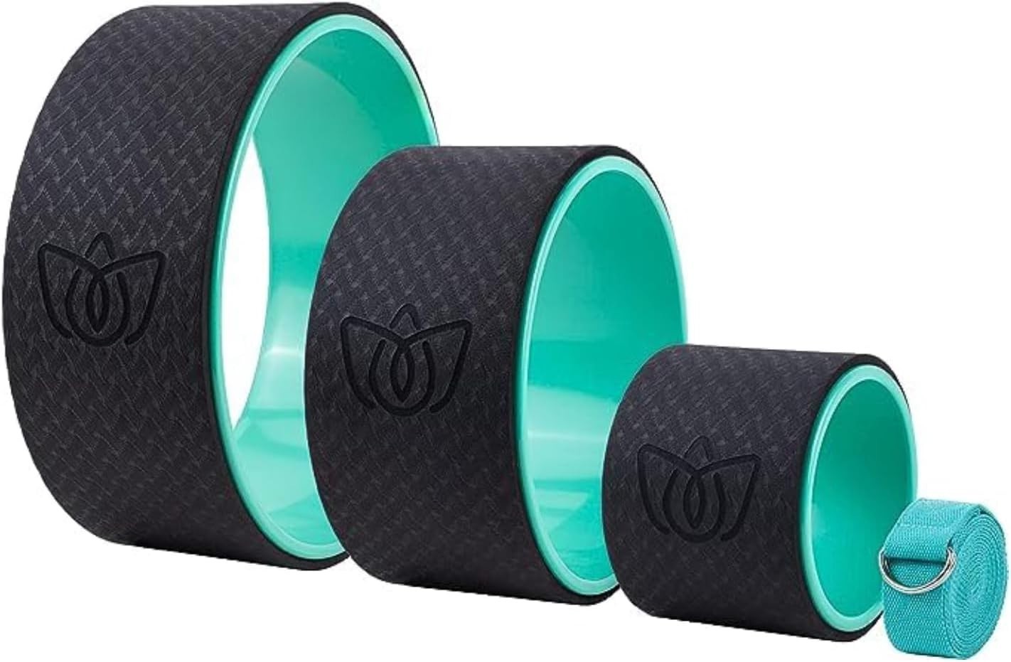 3-Pack Yoga Wheel Set: Back Stretcher and Roller for Flexibility Improvement