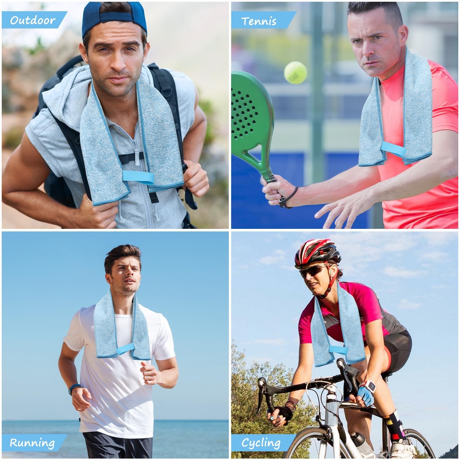 3 Pack Microfiber Gym Towel Quick Dry Sweat Towels Women Men Lightweight Runn…