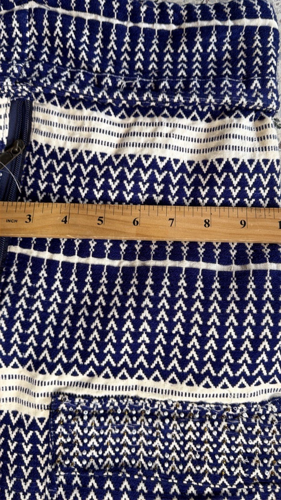 Jean-Louis Sherrer Pull String Yoga Mat Zip Bag Designer Natural Knit Blue White