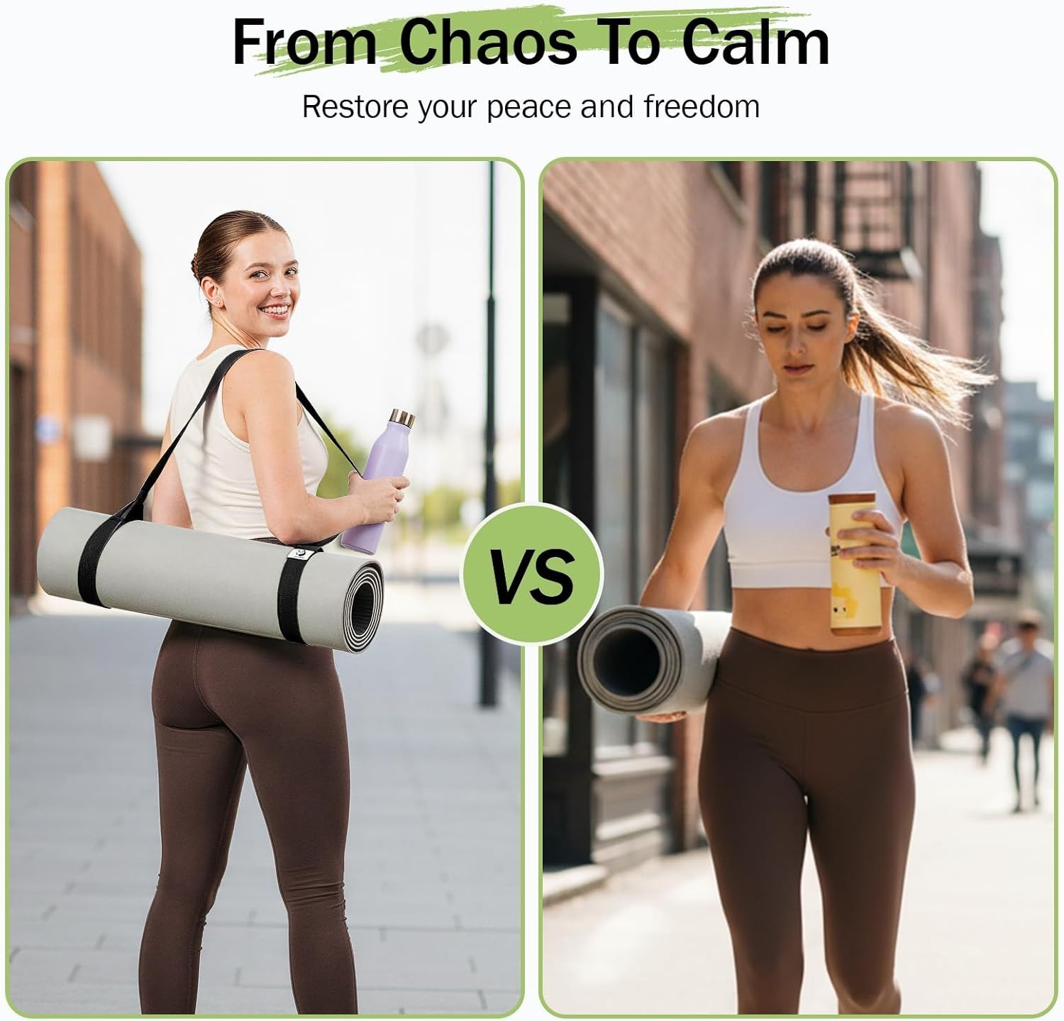 Yoga Mat Strap Adjustable Cotton Carrier Sling Black Durable Portable Secure …