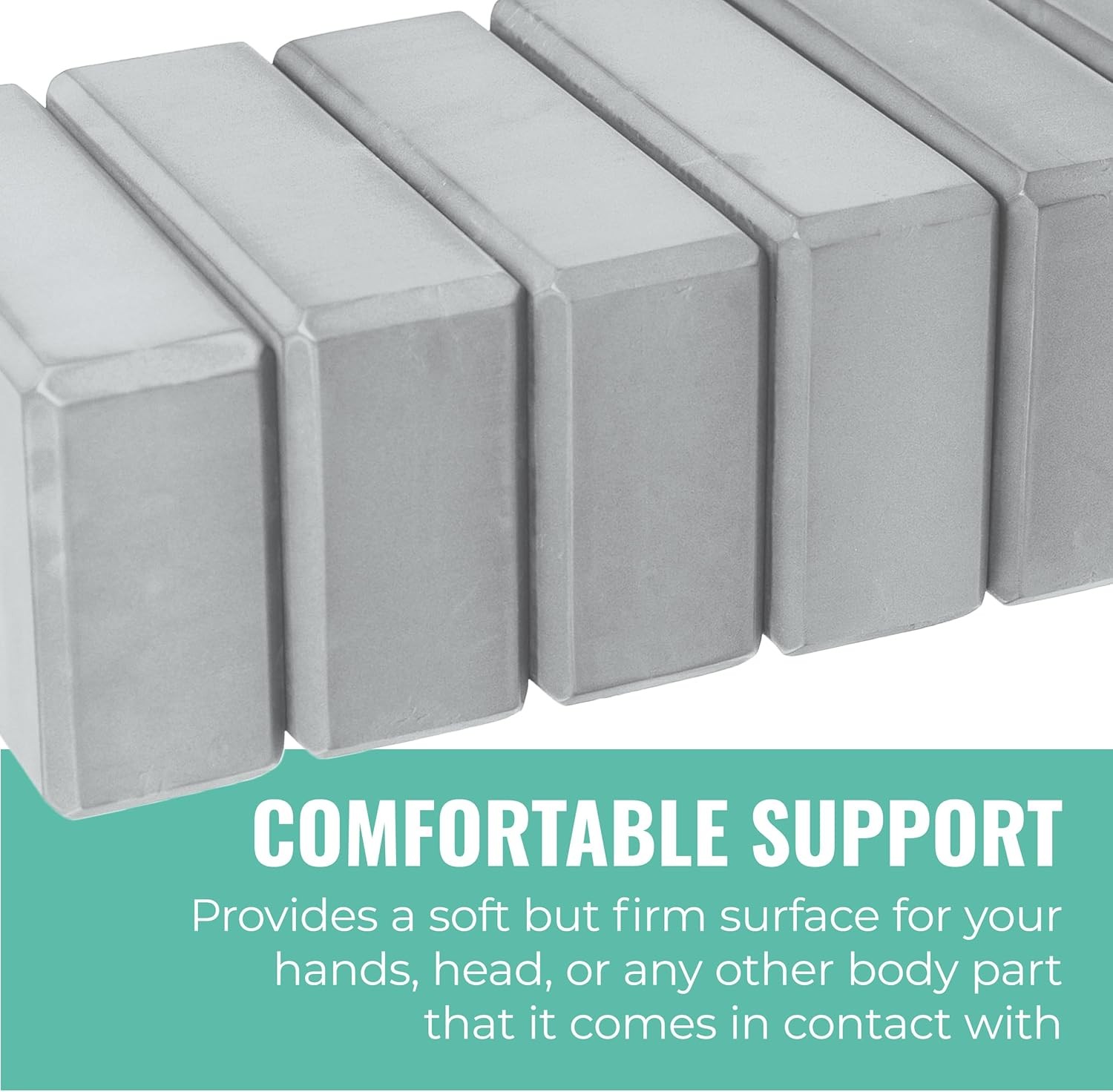 3&Prime; Yoga Block 10 Pack Bulk EVA Foam Yoga Blocks Firm & Supportive Yoga Brick