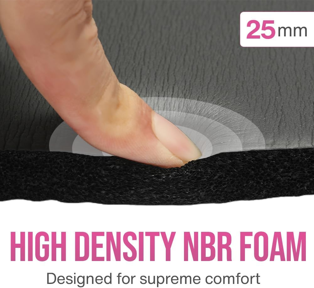Knee Pad Cushion – Extra Thick 1 Inch (25Mm) for Pain Free Yoga – Includes Breat