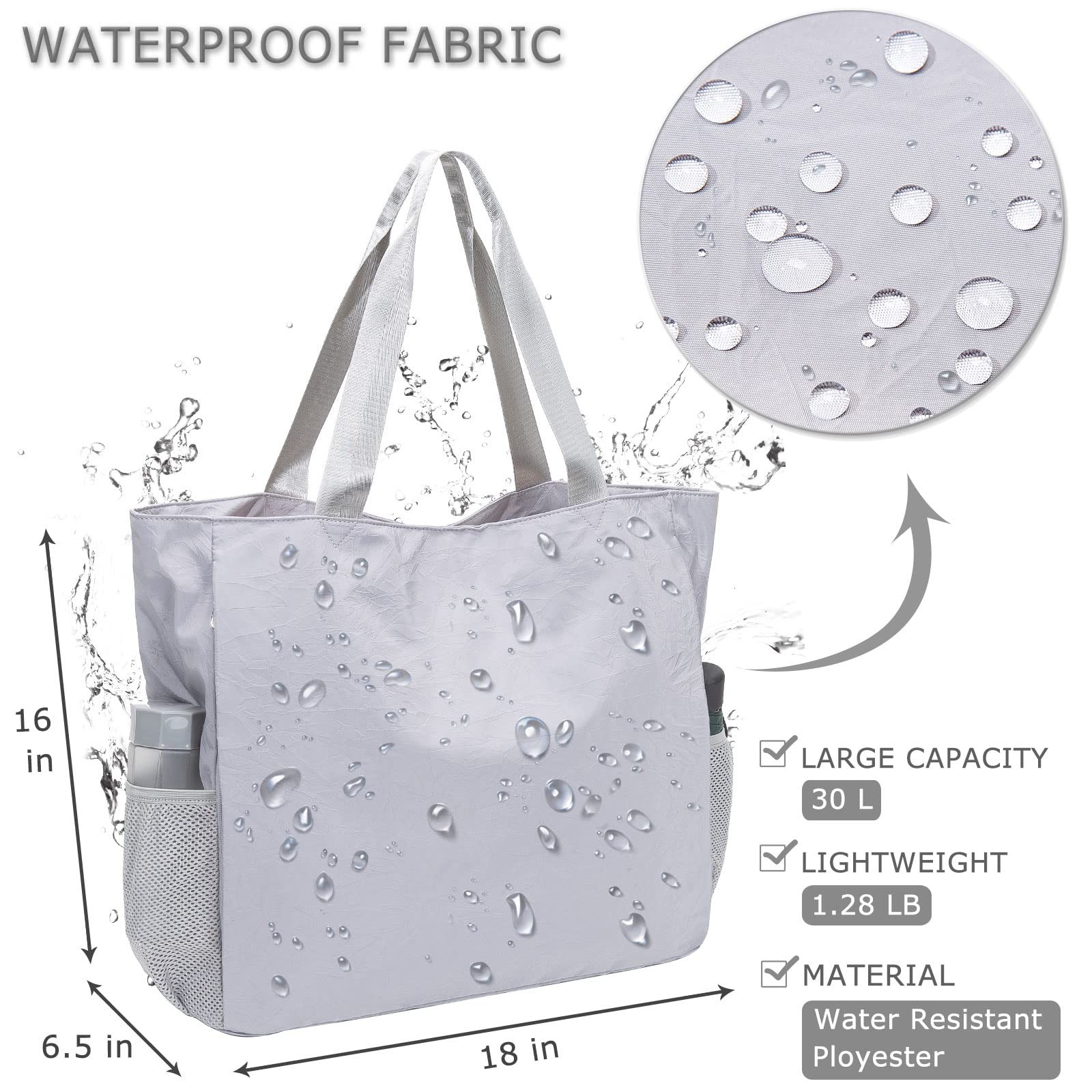 Yoga Mat Bag Waterproof Shoulder Gym Tote Holder Wet Pocket Pilates Beach