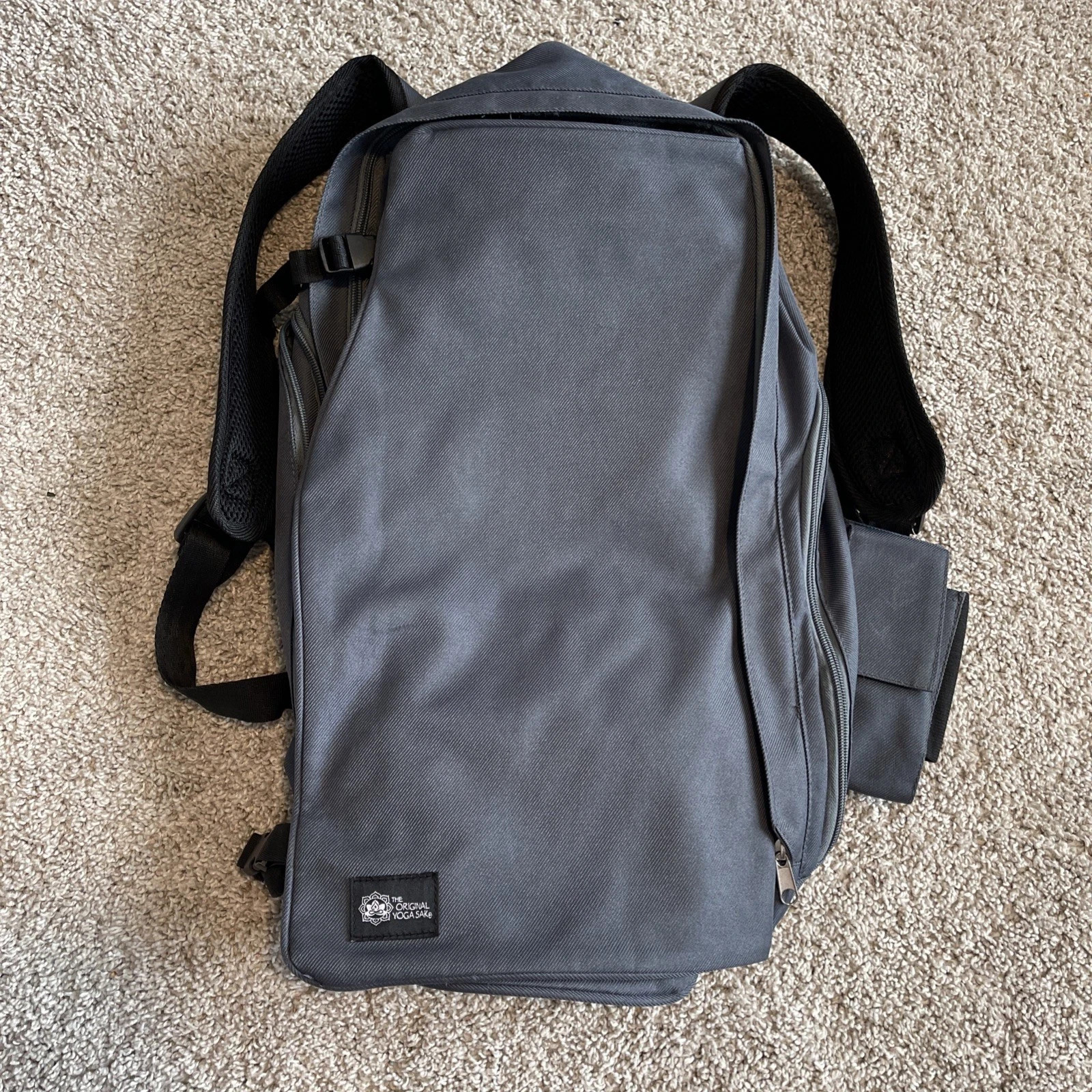 The Original Yoga Sak Backpack Bag Mat Strap Holder Steel Gray