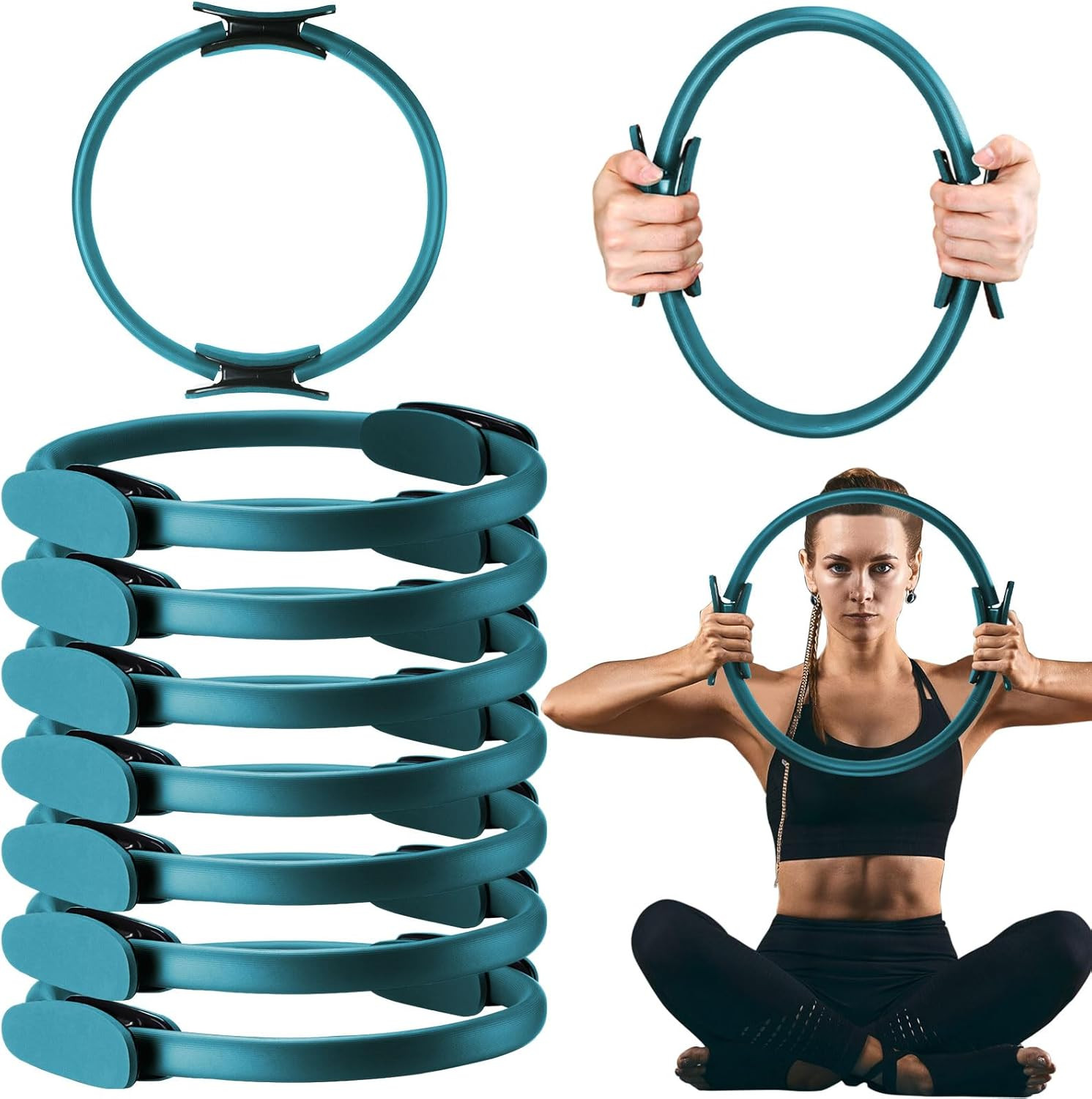 Pilates Ring 11. 81 Inch Pilates Circle Yoga Ring Magic Lightweight Flexible Wor
