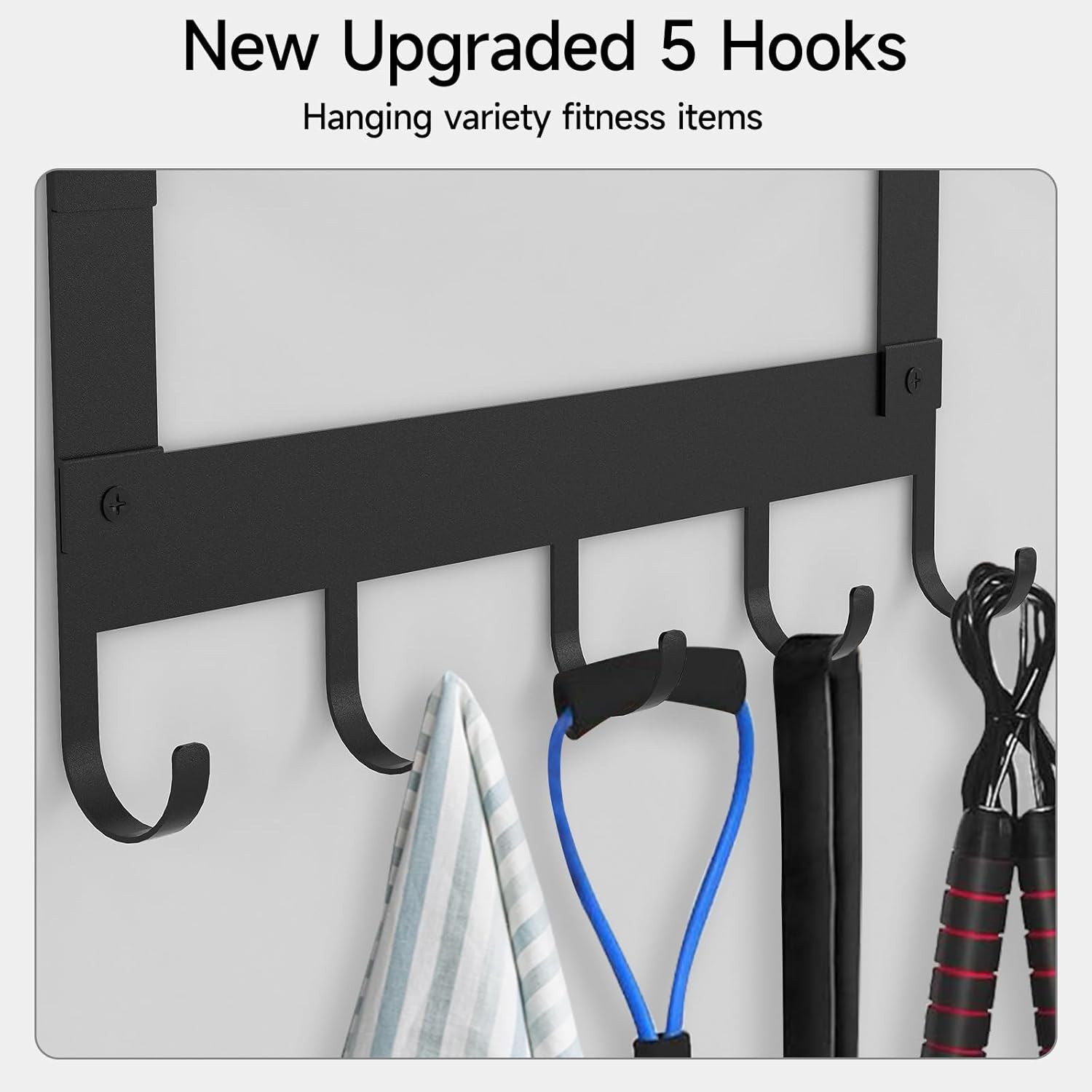 Yoga Mat Holder Wall Mount, Black Yoga Mats Storage Rack, Home Gym Storage with