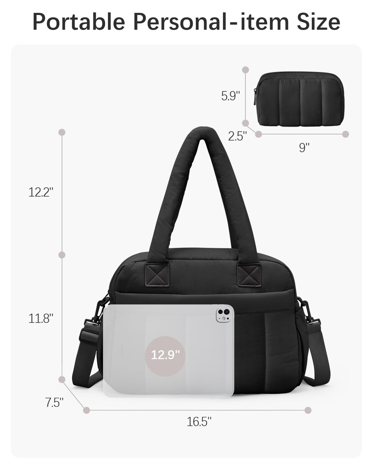 oscaurt Gym Bag for Women Lightweight Duffle Bag for Travel with Toiletry Pou…