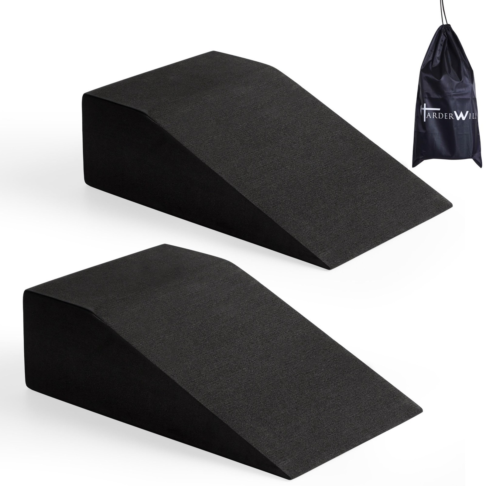 Yoga Foam Wedge Blocks (Pair), Calf Raise Block, Calf Stretcher, Yoga Wrist S