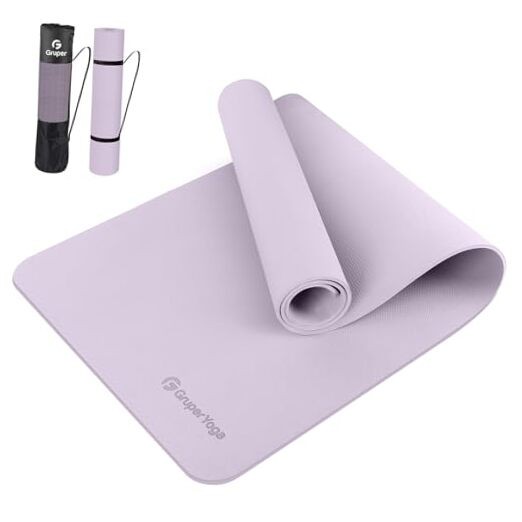 Yoga Mat Non Slip, 72&Prime;L x 24&Prime;W x 0.24&Prime;/0.32&Prime;TH, 0.24*24*72 Inches Lavender