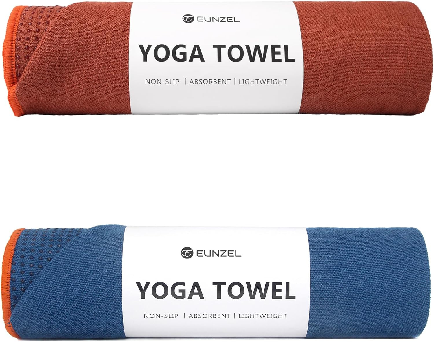 2 Pack Hot Yoga Towel with Grip Dot, Non Slip Yoga Mat Towe Sweat Absorbent Towe