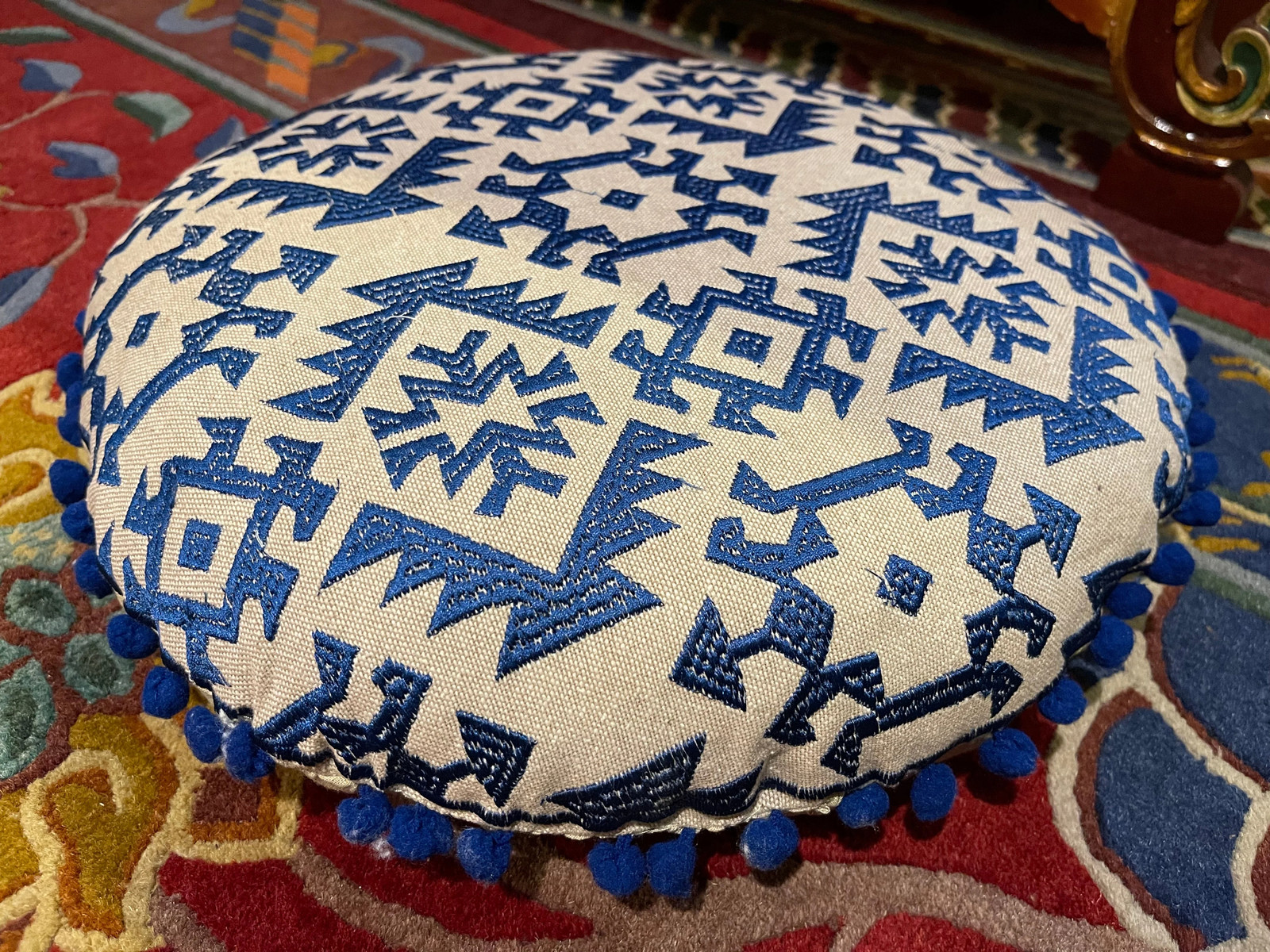 Embroidered Meditation Cushion