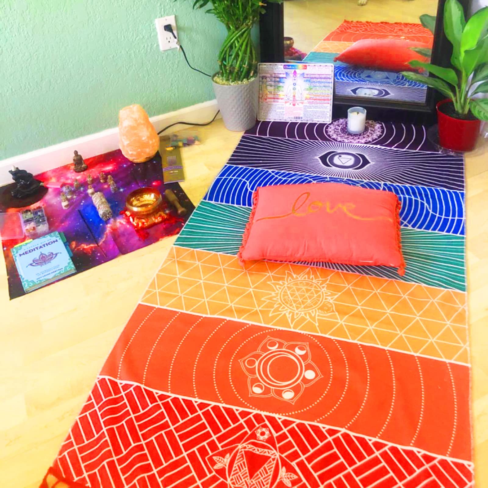 Mexican Yoga Mat Beach Picnic Blanket Chakra Meditation Mat Yoga Rug Sunscree…