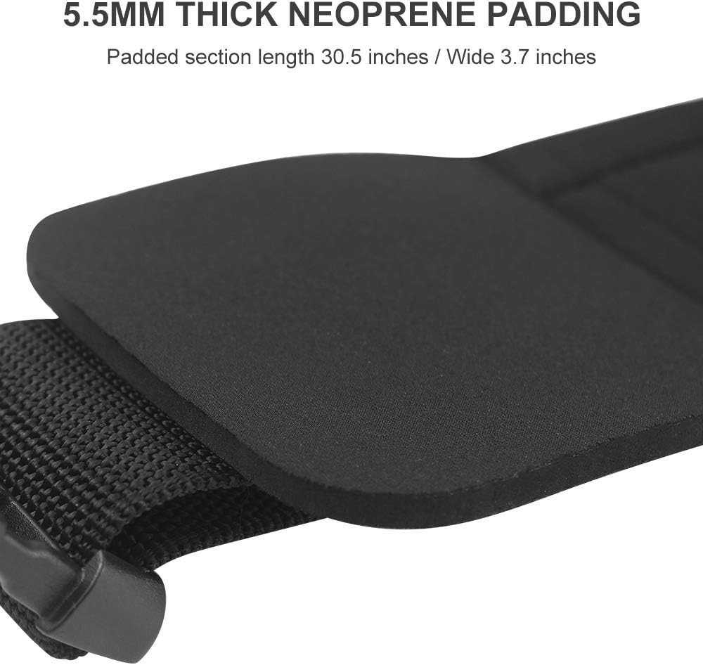 Waist Belt Neoprene Padded Gym Pulley Strap with Rings for Cable Machines Fit…