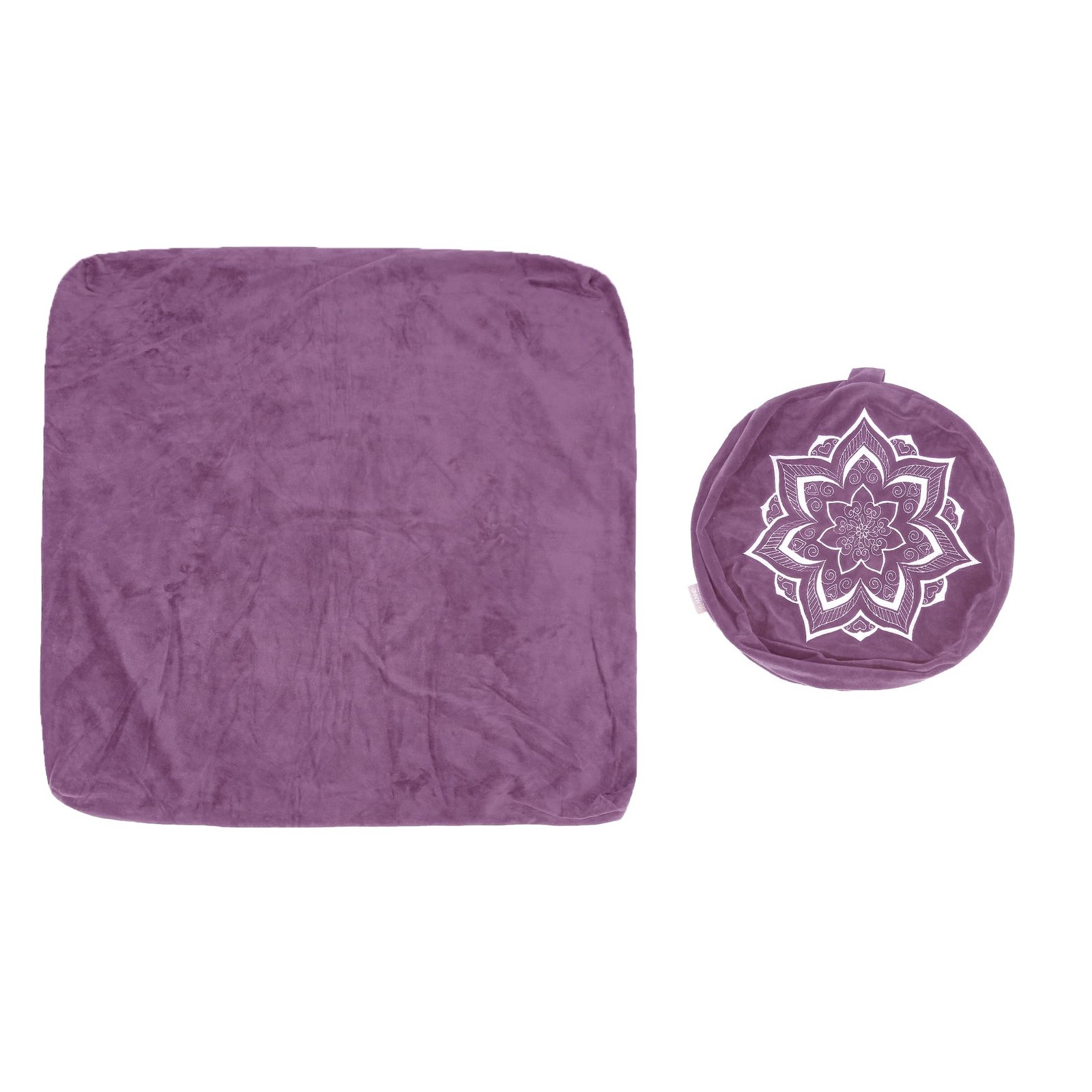 Meditation Zafu Cushion Set,Removable Machine-Washable Luxury Velvet Cover (P…