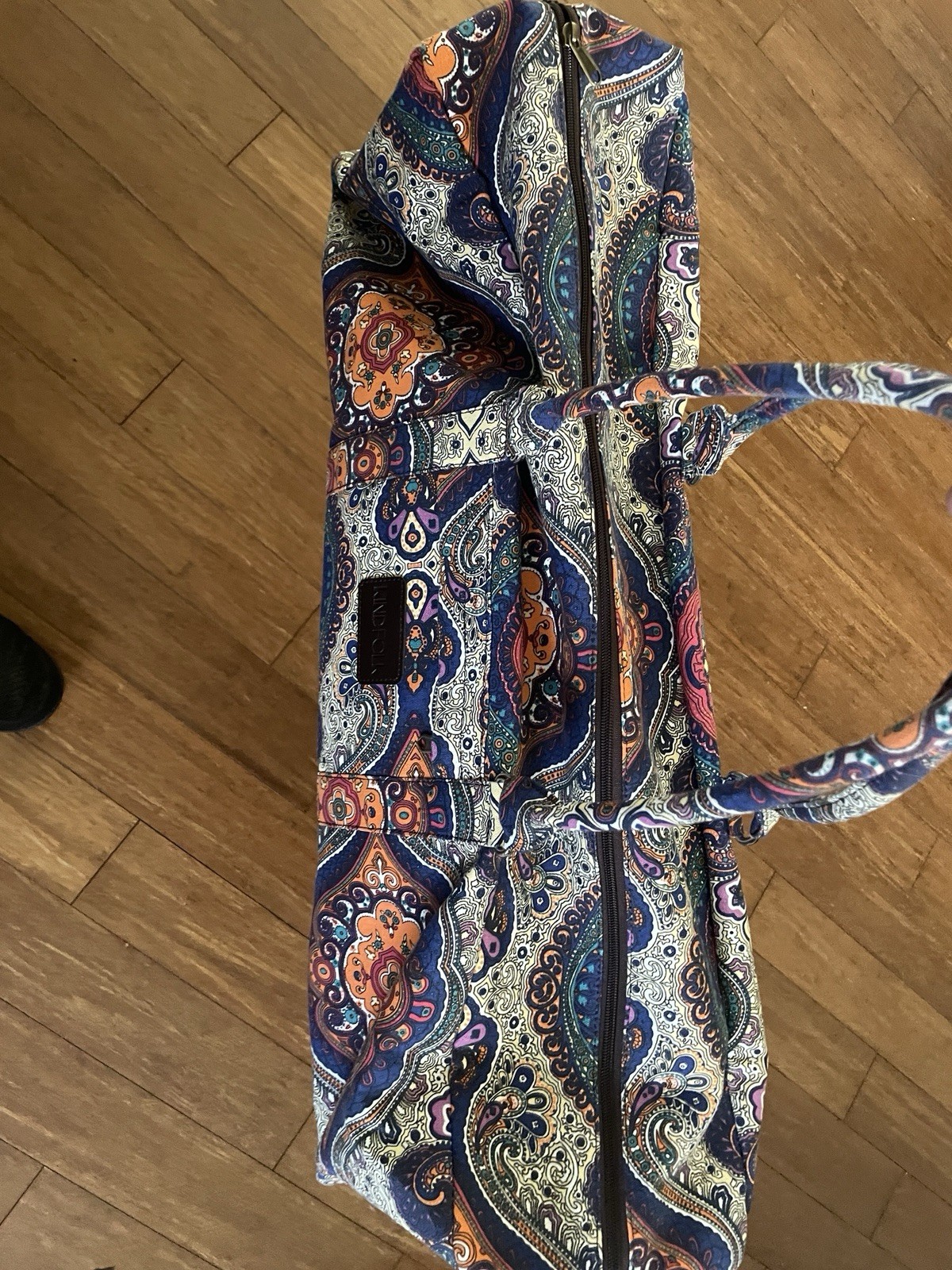 Kindfolk Patterned Yoga Duffel Bag with Pocket and Zipper, Celestial