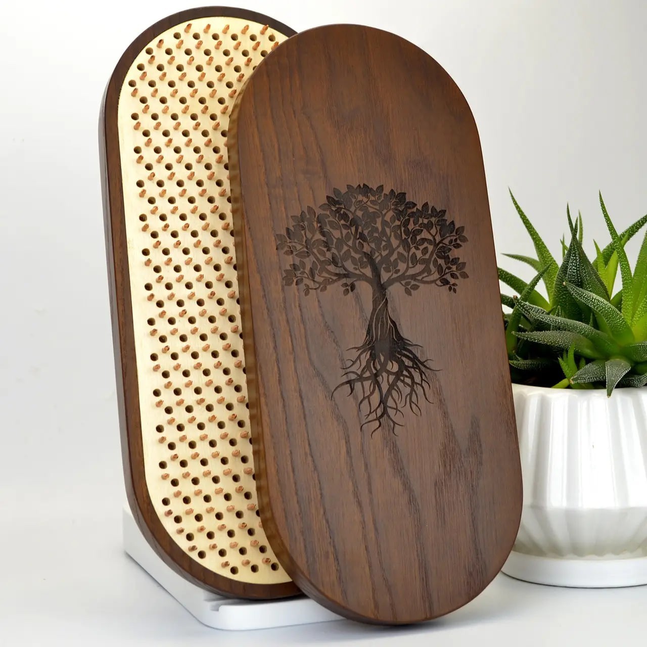 Dynamic Sadhu Board « Tree of Life » with Thermal Ash Copper Nails 10 mm/0.4 inch