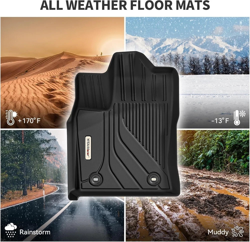 YITAMOTOR Floor Mats Fits for Toyota Tundra Double Cab 2026 2025-2022, Custom Fi