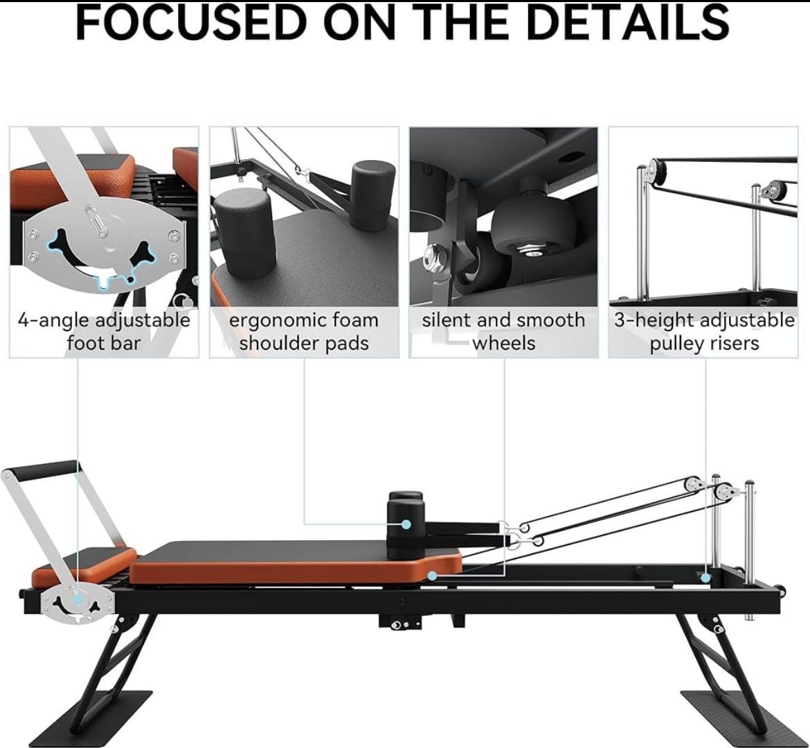 Dpiolrcag Foldable Pilates Reformer Machine – Local Pickup Only – LaGrange, GA