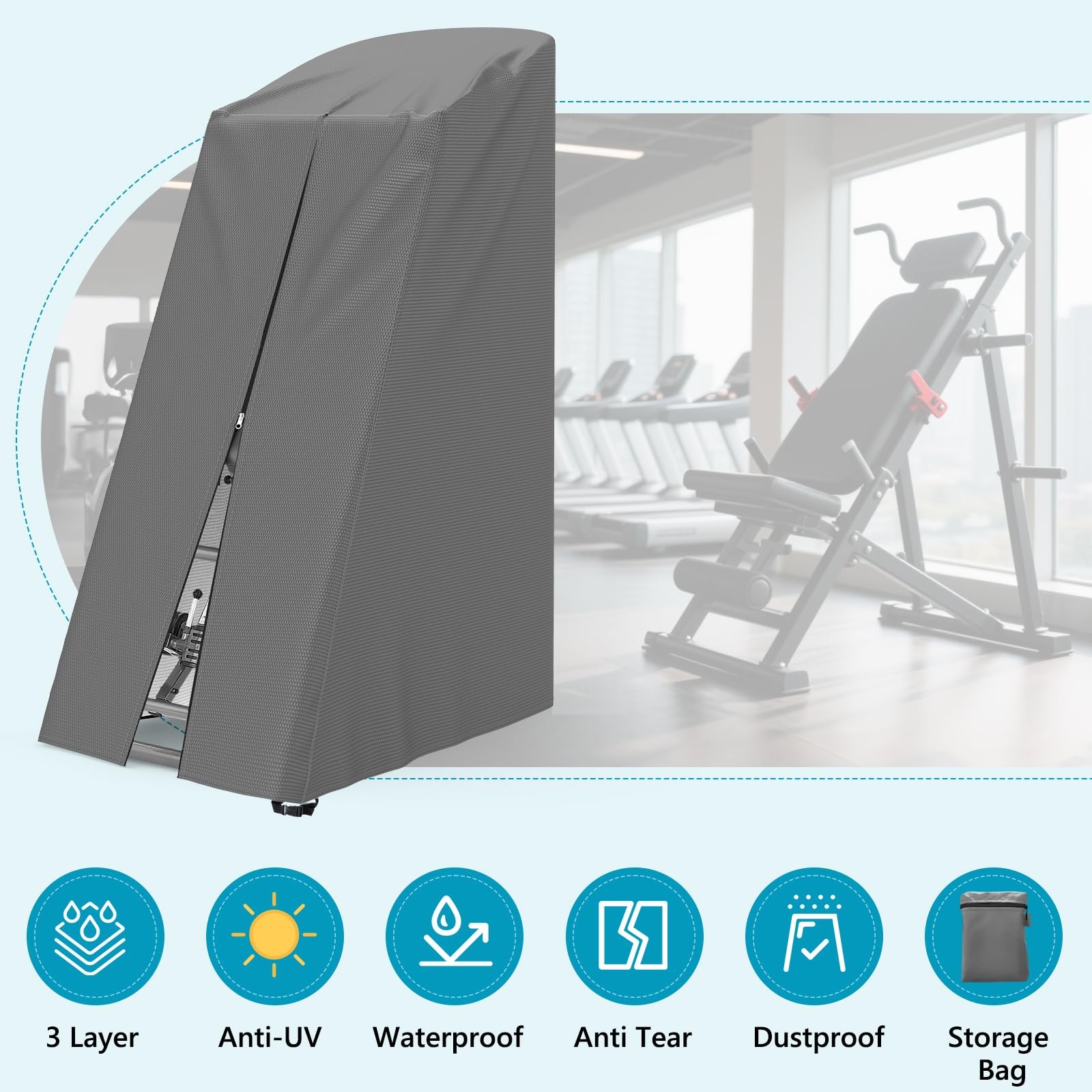 Inversion Table Cover – Dustproof and Waterproof Inversion Equipment Protecti…