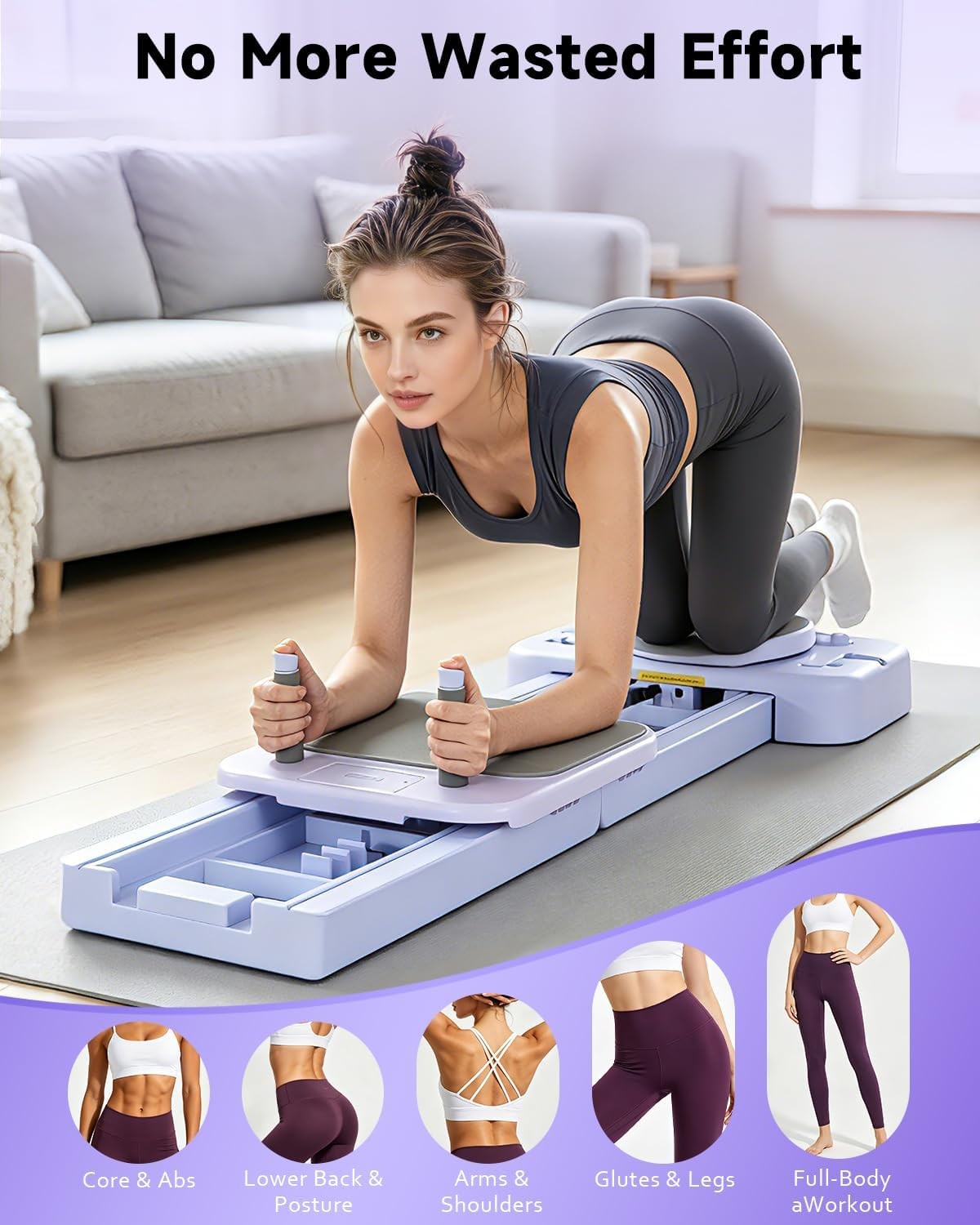 Pilates Board Foldable Portable Reformer 2026 9 in 1 Sculpting